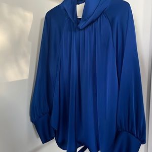 NWT Zara stain effect cobalt blouse. Size M